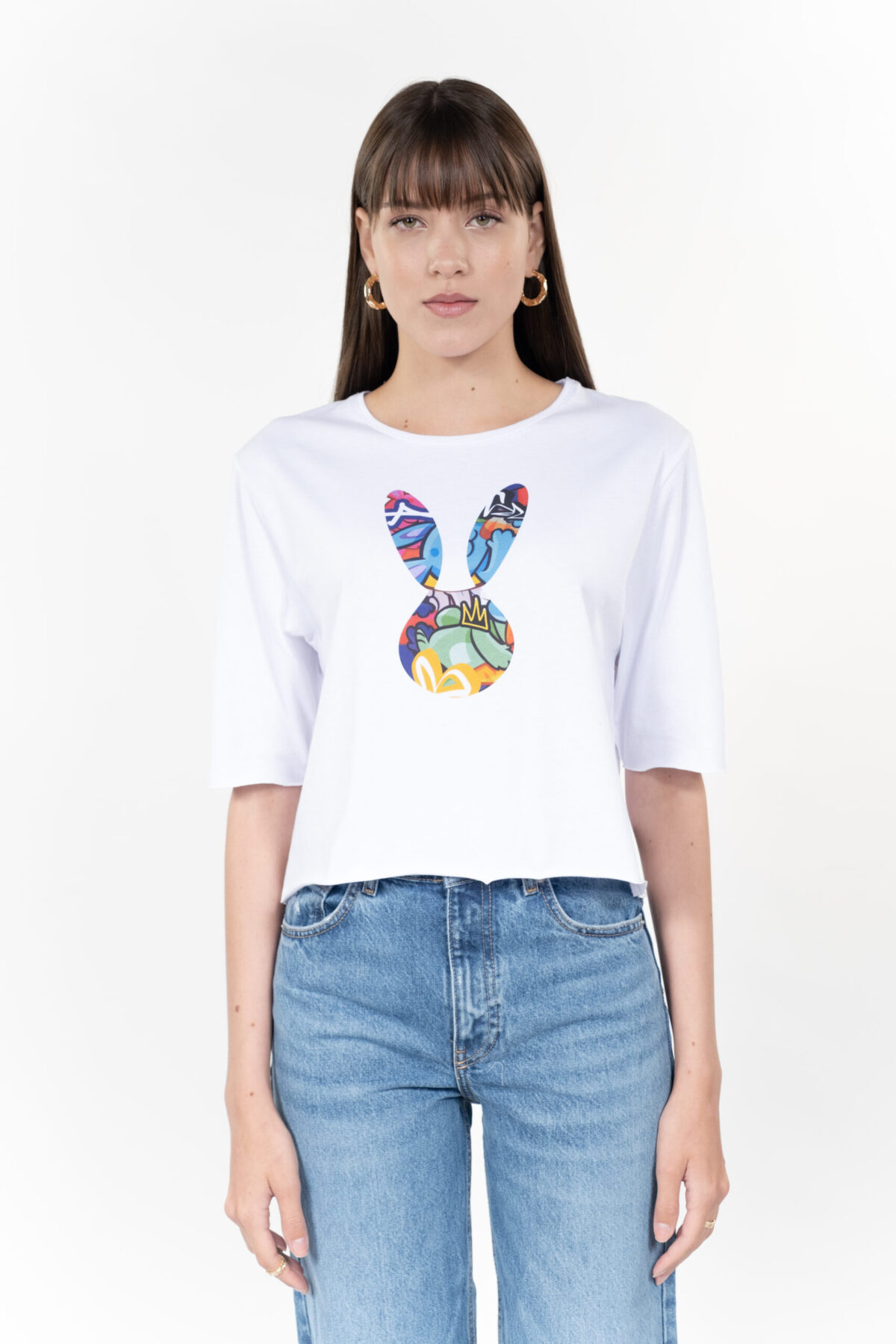 White - Colorful Rabbit T W