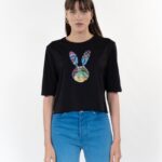 Black – Graffiti Rabbit T W - Image 2